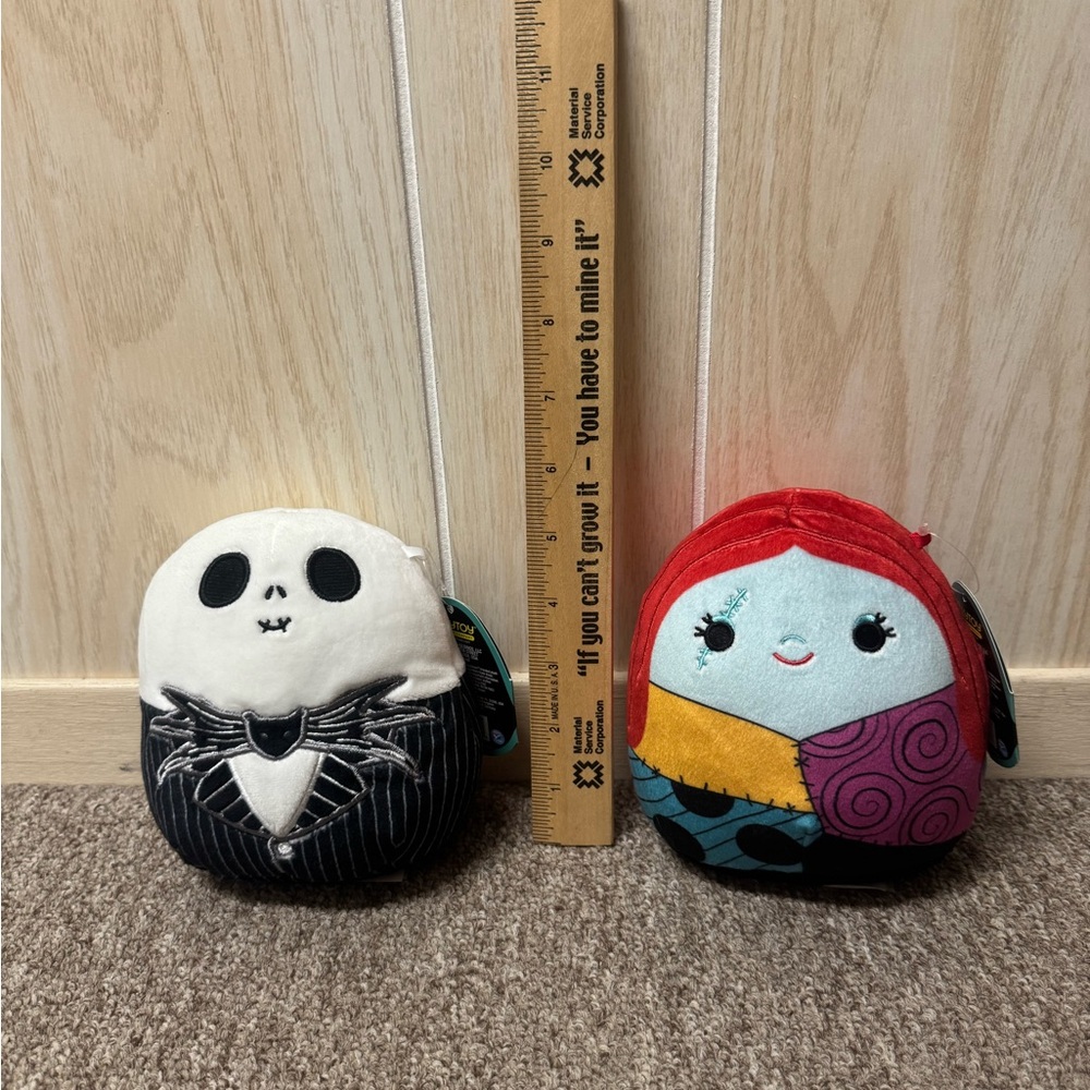 BNWT 2021 Nightmare Before Christmas Jack Skellington and Sally Squishmallows